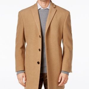 NWT MENS CALVIN KLEIN CAMEL COAT 40S